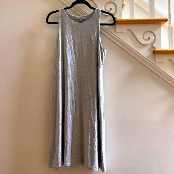 Athleta Santorini Thera Dress Gray Modal Tank Dress Comfort‎ Soft Coverup Casual - Picture 3 of 6